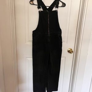 Art Class youth large girlfriend fit Black zip up overalls